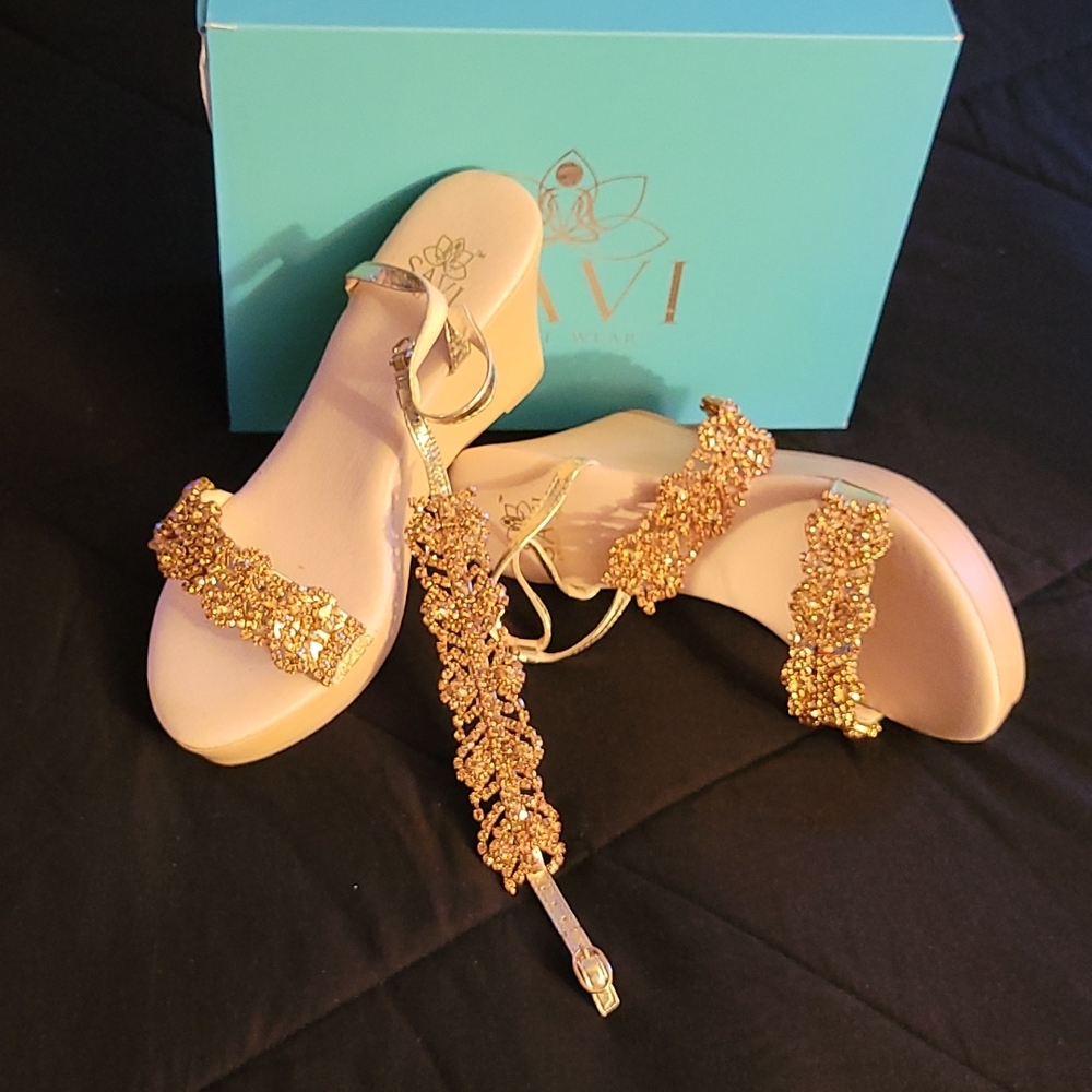 Gold Espadrilles - image 7